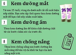 Thứ tự đúng khi thoa mỹ phẩm