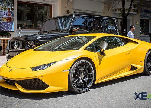 Bắt gặp siêu xe Lamborghini Huracan LP610-4 màu Vàng độc nhất Việt Nam