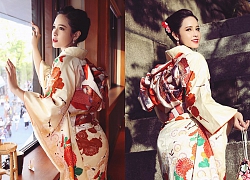 Hoa hậu Đại sứ Du lịch châu Á Bảo Tuyền diện kimono quảng bá du lịch Nhật Bản