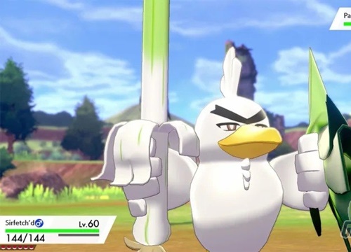 Pokemon Sword and Shield lộ diện bản tiến hóa của Farfetch'd... Sirfetch'd