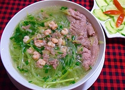 Canh bầu nấu tôm