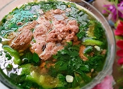 Canh cua rau đay mướp hương