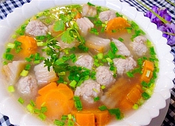 Canh khoai nấu thịt viên