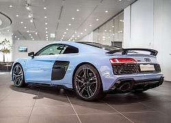 Ngắm Audi R8 V10 với ngoại nội thất hai tông màu độc đáo