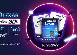 Thẻ nhớ Lexar giảm sốc 30%, thoải mái lưu trữ, bảo hành 1 đổi 1