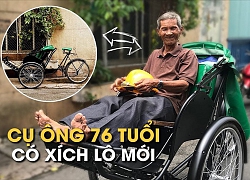 Cụ ông 76 tuổi đạp xích lô nuôi mẹ 102 tuổi được tặng xích lô mới