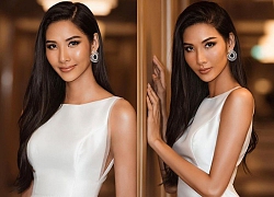 Diện đồ đơn giản kín đáo, Hoàng Thùy khoe vẻ đẹp 'chuẩn xịn' Miss Universe với làn da nâu giòn