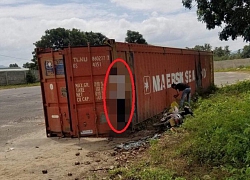 Nam công nhân chết trong tư thế treo cổ trên thùng xe container