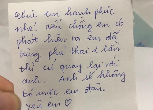 Người yêu cũ mừng cưới 20k cùng bức thư 'bí mật' khiến cô dâu bị chồng đuổi ra khỏi nhà ngay đêm tân hôn