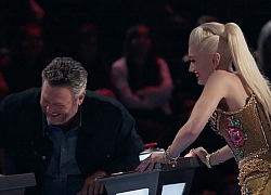 The Voice US tập 1: Cặp đôi Blake - Gwen hết ôm ấp tình tứ lại mắng nhau chỉ vì nút chặn!