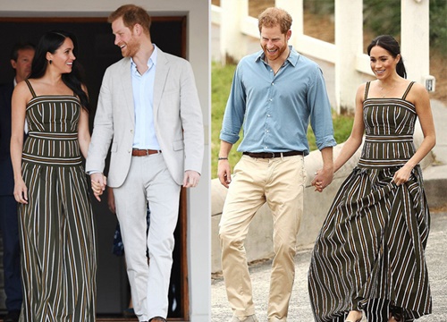 Meghan được khen vì hai lần mặc lại váy bầu