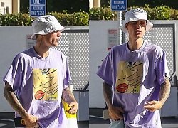 Hậu đám cưới, Justin Bieber lại thời trang xuề xòa khi dạo phố cùng vợ