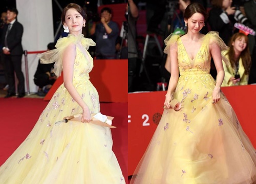 Yoona bất ngờ gợi cảm "lấn át" Hoa hậu Hàn Quốc 2019 trên thảm đỏ