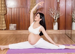 Diệp Lâm Anh đăng ảnh tập yoga ở tháng cuối của thai kỳ
