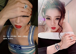 Nghiện kim cương như Lệ Quyên: Ôm mặt vì đau răng nhân thể khoe luôn nhẫn lấp lánh tiền tỷ