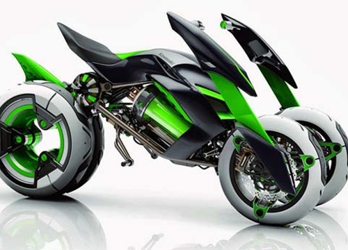 Siêu mô tô điện 3 bánh Kawasaki J sắp sửa trình làng