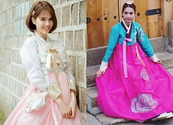 Ngọc Trinh diện Hanbok xinh như công chúa dạo chơi ở xứ sở kim chi