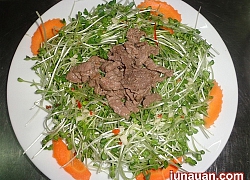 Nhẹ nhàng thơm ngon với món salad rau mầm trộn thịt bò !