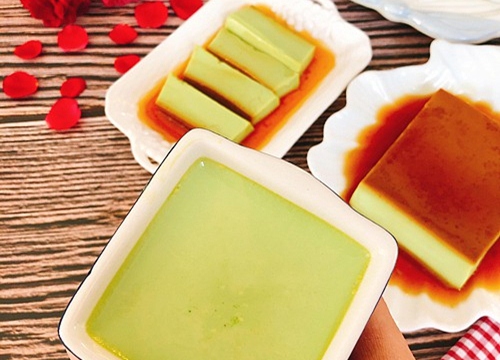 Bánh flan lá dứa