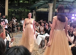 Sắp đến ngày "vỡ chum" Phương Mai vẫn tự tin sải bước catwalk, vòng một trông ngộp thở vẫn được chú ý hơn cả