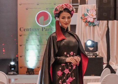 Diện áo dài 'hoành tráng', Phương Khánh đẹp quyền lực ngay đêm National Costume Miss Earth 2019