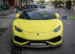 Siêu xe Lamborghini Huracan "San bằng tất cả" nổi bật trên phố Sài Gòn với màu độc