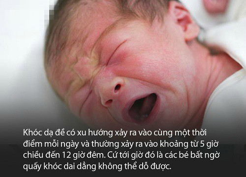 Vì sao cứ chiều tối về đêm các em bé mới sinh cứ khóc mãi không thôi, ai dỗ kiểu gì cũng không nín?