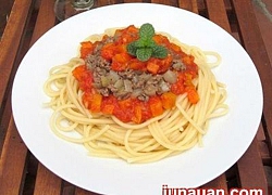 Hướng dẫn cách làm Mỳ Ý (mỳ Spaghetti) sốt cà chua bò siêu ngon, siêu dễ !