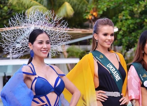 Chiến thuật thời trang thông minh giúp Hoàng Hạnh giành huy chương vàng phần thi Resort Wear