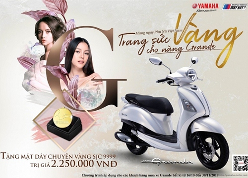 Mua Yamaha Grande nhận vàng SJC 9999