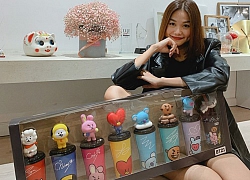 Siêu mẫu Thanh Hằng khiến fan Kpop trầm trồ khi khoe nguyên set ly BT21 phiên bản giới hạn