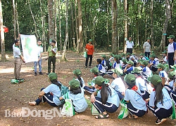 Gần 100 học sinh tham dự chương trình "Một ngày đồng hành cùng Kiểm lâm"