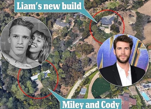 Liam Hemsworth xây nhà cạnh tổ ấm của Miley và bồ mới