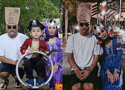 Phạm Văn Phương khoe ảnh gia đình hóa trang dịp Halloween