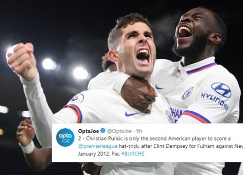 Trước Pulisic, chỉ duy nhất 1 người Mỹ có hattrick tại Premier League