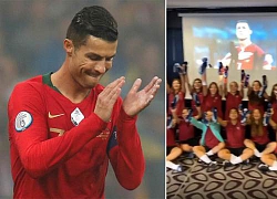 Xúc động với món quà Ronaldo tặng đội bóng nữ quê nhà