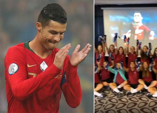 Xúc động với món quà Ronaldo tặng đội bóng nữ quê nhà