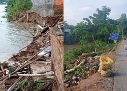 An Giang: 8 hộ dân và 1 nhà kho có nguy cơ trôi sông