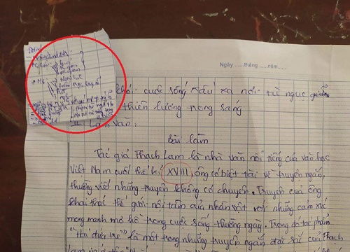 Đãng trí một giây hối hận cả đời, nam sinh đã quay cóp còn nộp luôn... phao thi cùng bài kiểm tra