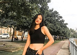 Kiều Loan diện croptop khoe eo thon, catwalk cực dẻo khoe khéo vòng 3 95cm