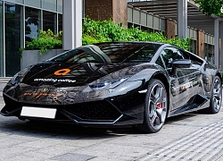 Lamborghini Huracan đen bóng duy nhất VN tái xuất với decal trống đồng