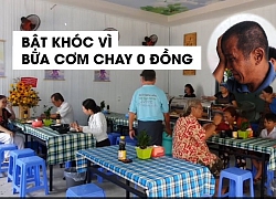 Người nhặt ve chai ngủ lề đường bật khóc khi được ăn cơm chay 0 đồng