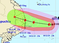 Tối mai, bão số 6 giật cấp 12 tiến vào đất liền các tỉnh Quảng Ngãi Khánh Hòa