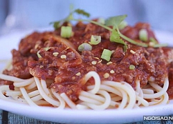 Mì spagetti sốt thịt bò băm