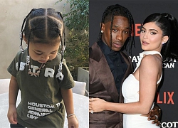 Con gái Kylie Jenner tết tóc giống bố