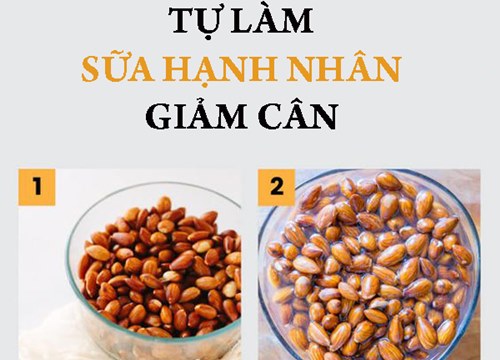 Tự làm sữa hạnh nhân hỗ trợ giảm cân