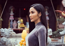 Hoàng Thùy diện áo dài đẹp nền nã, liệu có mang bộ ưng ý nhất diện tại Miss Universe 2019?