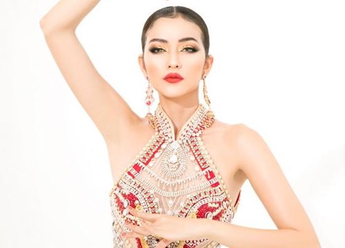 Ngọc Châu mang quốc phục hoành tráng tới Miss Supranational