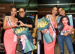 Giữ đúng lời hứa, H'Hen Niê diện trang phục cá tính ra sân bay tiễn Hoàng Thùy thi Miss Universe 2019