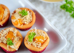 Bánh cupcake bông lan trứng muối cực xinh cho bé